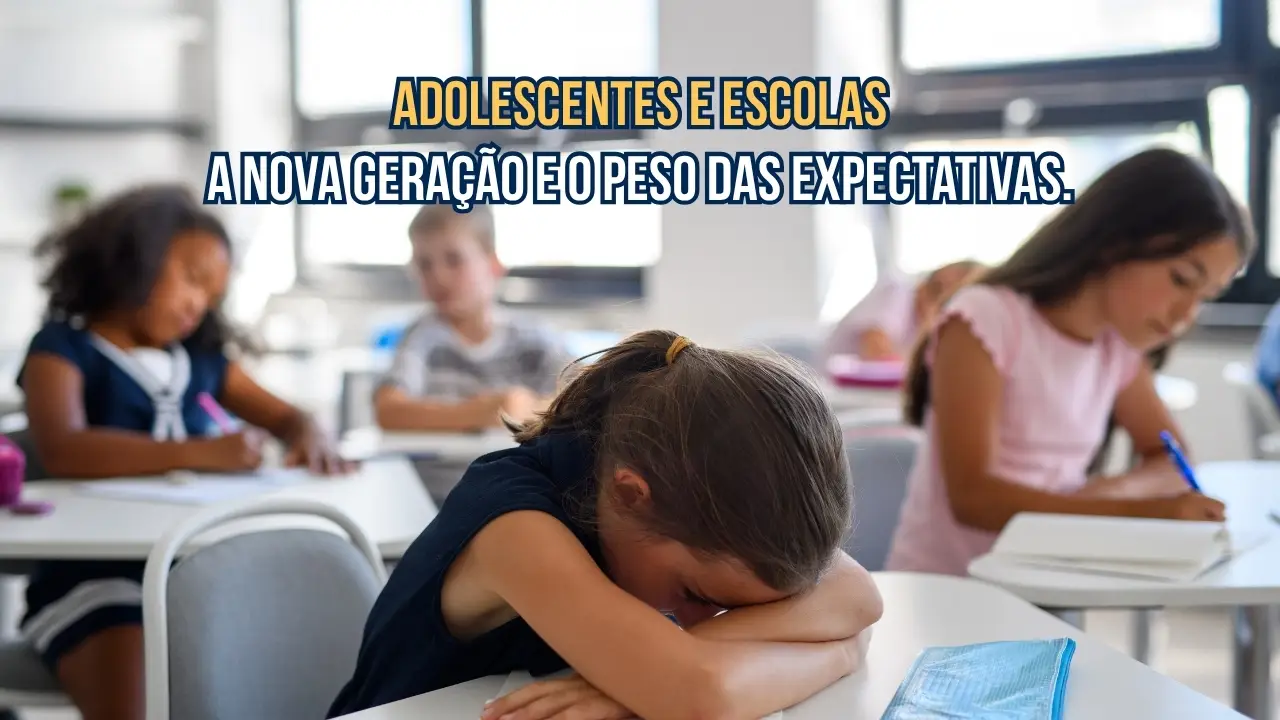 Jovens em ambiente escolar com ansiedade
