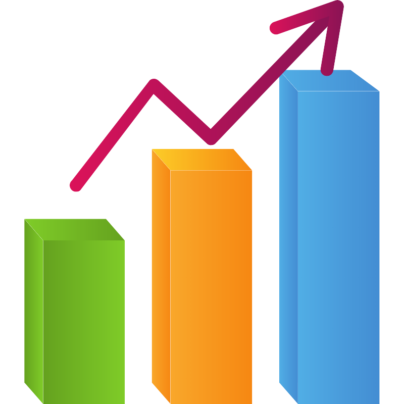 Ícone de gráfico ascendente